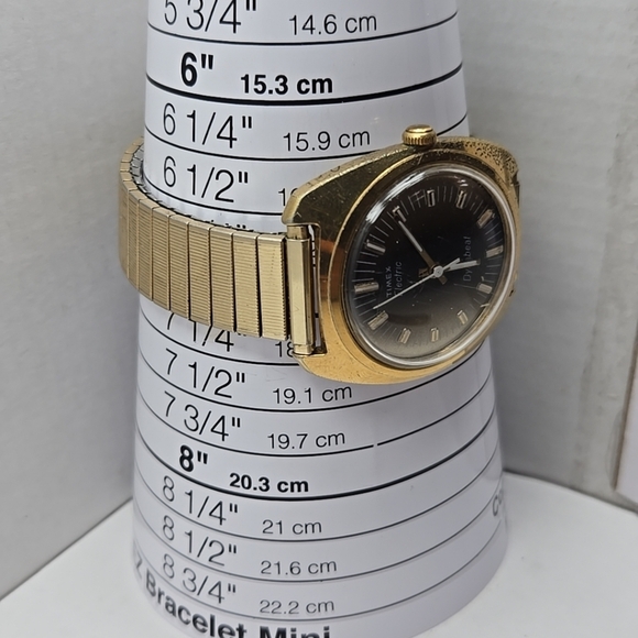 Mens Vintage 70’s Timex Dynabeat Electric Watch Gold Tone New Battery - Picture 6 of 12